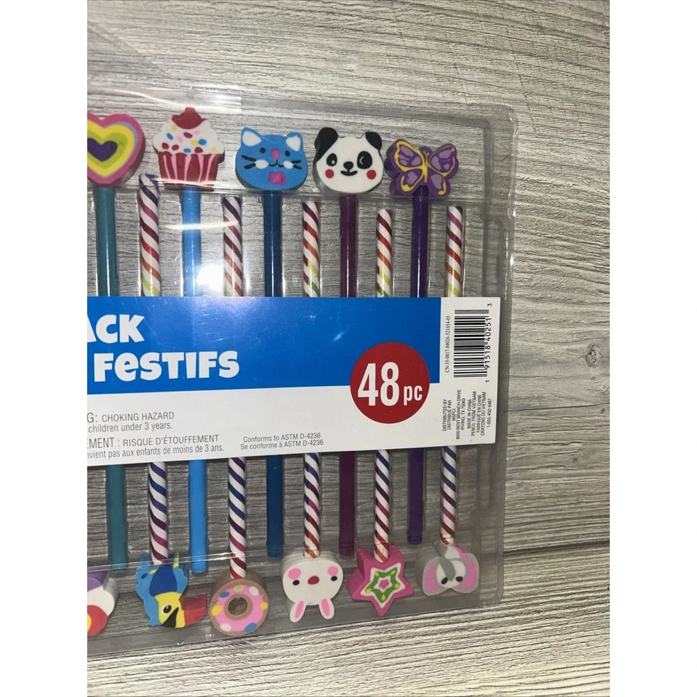 Creatology Pencil Party Pack with Erasers 48pc NEW SEALED (E4)